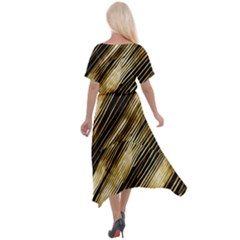 Cross Front Sharkbite Hem Maxi Dress 