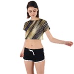 Gold Rush Tie Back Short Sleeve Crop T-Shirt