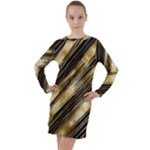 Gold Rush Long Sleeve Hoodie Dress