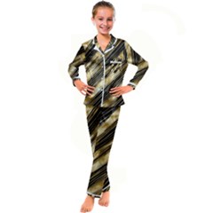 Kids  Satin Long Sleeve Pajamas Set 