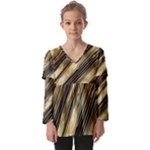 Gold Rush Kids  V Neck Casual Top