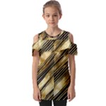 Gold Rush Fold Over Open Sleeve Top