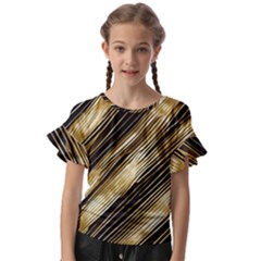 Kids  Cut Out Flutter Sleeves 