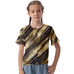 Kids  Cuff Sleeve Scrunch Bottom T-Shirt 