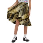 Gold Rush Kids  Ruffle Flared Wrap Midi Skirt