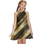 Gold Rush Kids  Halter Collar Waist Tie Chiffon Dress