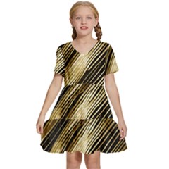 Kids  Short Sleeve Tiered Mini Dress 