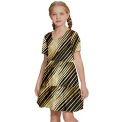 Kids  Short Sleeve Tiered Mini Dress 