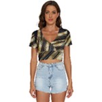 Gold Rush V-Neck Crop Top