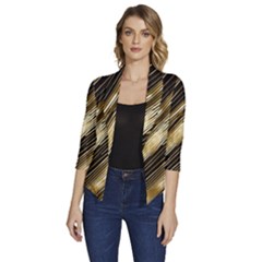 Women s Draped Front 3/4 Sleeve Shawl Collar Jacket 