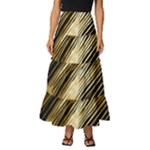 Gold Rush Tiered Ruffle Maxi Skirt