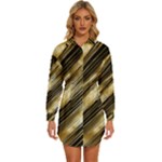 Gold Rush Womens Long Sleeve Shirt Dress