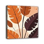 Leaves Boho Monster Nature Mini Canvas 6  x 6  (Stretched)