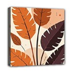 Leaves Boho Monster Nature Mini Canvas 8  x 8  (Stretched)