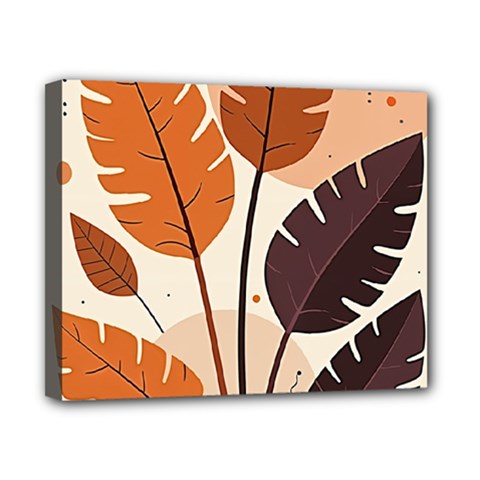 Leaves Boho Monster Nature Canvas 10  x 8  (Stretched) from ArtsNow.com