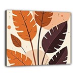 Leaves Boho Monster Nature Canvas 20  x 16  (Stretched)