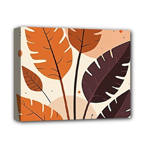 Leaves Boho Monster Nature Deluxe Canvas 14  x 11  (Stretched) from ArtsNow.com