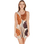 Leaves Boho Monster Nature Bodycon Dress