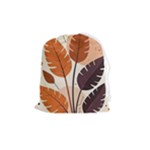 Leaves Boho Monster Nature Drawstring Pouch (Medium)