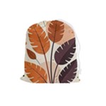 Leaves Boho Monster Nature Drawstring Pouch (Large)