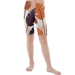 Leaves Boho Monster Nature Kids  Mid Length Swim Shorts