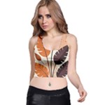 Leaves Boho Monster Nature Racer Back Crop Top