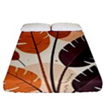 Leaves Boho Monster Nature Fitted Sheet (Queen Size)