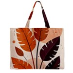 Leaves Boho Monster Nature Zipper Mini Tote Bag