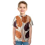 Leaves Boho Monster Nature Kids  Sport Mesh T-Shirt