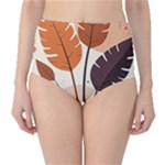 Leaves Boho Monster Nature Classic High-Waist Bikini Bottoms