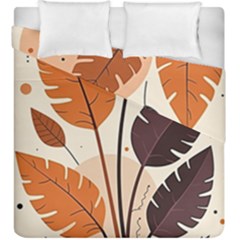 Leaves Boho Monster Nature Duvet Cover Double Side (King Size) from ArtsNow.com