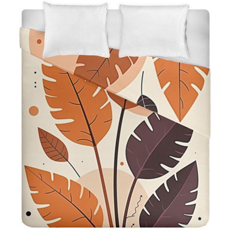 Leaves Boho Monster Nature Duvet Cover Double Side (California King Size) from ArtsNow.com