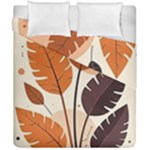 Leaves Boho Monster Nature Duvet Cover Double Side (California King Size)