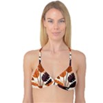 Leaves Boho Monster Nature Reversible Tri Bikini Top