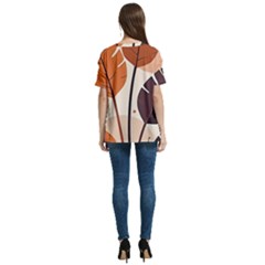 V-Neck Split Shoulder Casual T-Shirt 