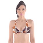 Leaves Boho Monster Nature Plunge Bikini Top