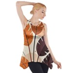 Leaves Boho Monster Nature Side Drop Tank Tunic