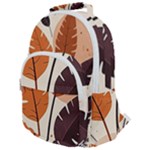 Leaves Boho Monster Nature Rounded Multi Pocket Backpack