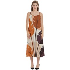 Casual Spaghetti Strap Midi Dress 