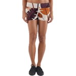 Leaves Boho Monster Nature Yoga Shorts