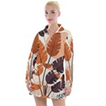 Leaves Boho Monster Nature Women s Long Sleeve Casual Dress