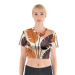 Leaves Boho Monster Nature Cotton Crop Top