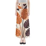 Leaves Boho Monster Nature Full Length Maxi Skirt