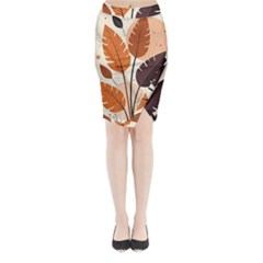 Leaves Boho Monster Nature Midi Wrap Pencil Skirt from ArtsNow.com