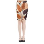 Leaves Boho Monster Nature Midi Wrap Pencil Skirt