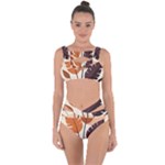 Leaves Boho Monster Nature Bandaged Up Bikini Set 