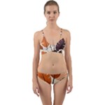 Leaves Boho Monster Nature Wrap Around Bikini Set