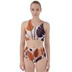 Leaves Boho Monster Nature Racer Back Bikini Set