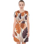 Leaves Boho Monster Nature Adorable in Chiffon Dress