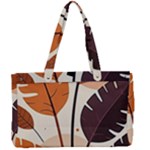 Leaves Boho Monster Nature Canvas Work Bag